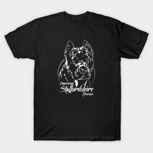 American Staffordshire Terrier dog portrait T-Shirt